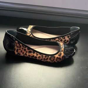 Leopard print flats